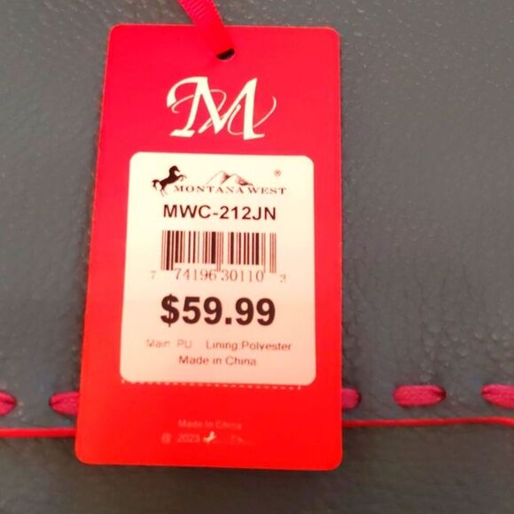 MONTANA WEST Crossbody Messenger Satchel Blue Purse New with Tags - Picture 3 of 10